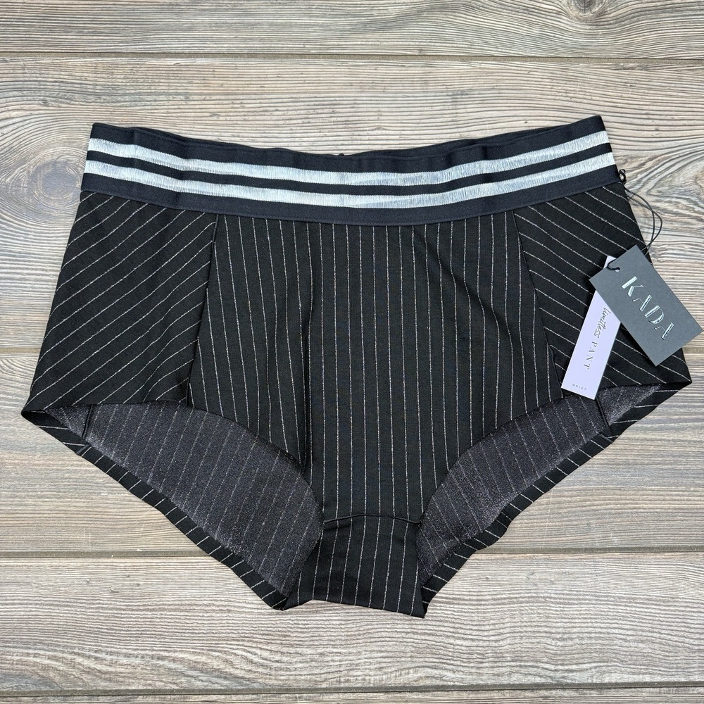 Kada Limitless Pant Brief Black Silver Lured Pinstripe Size XL‎ Made In USA NEW